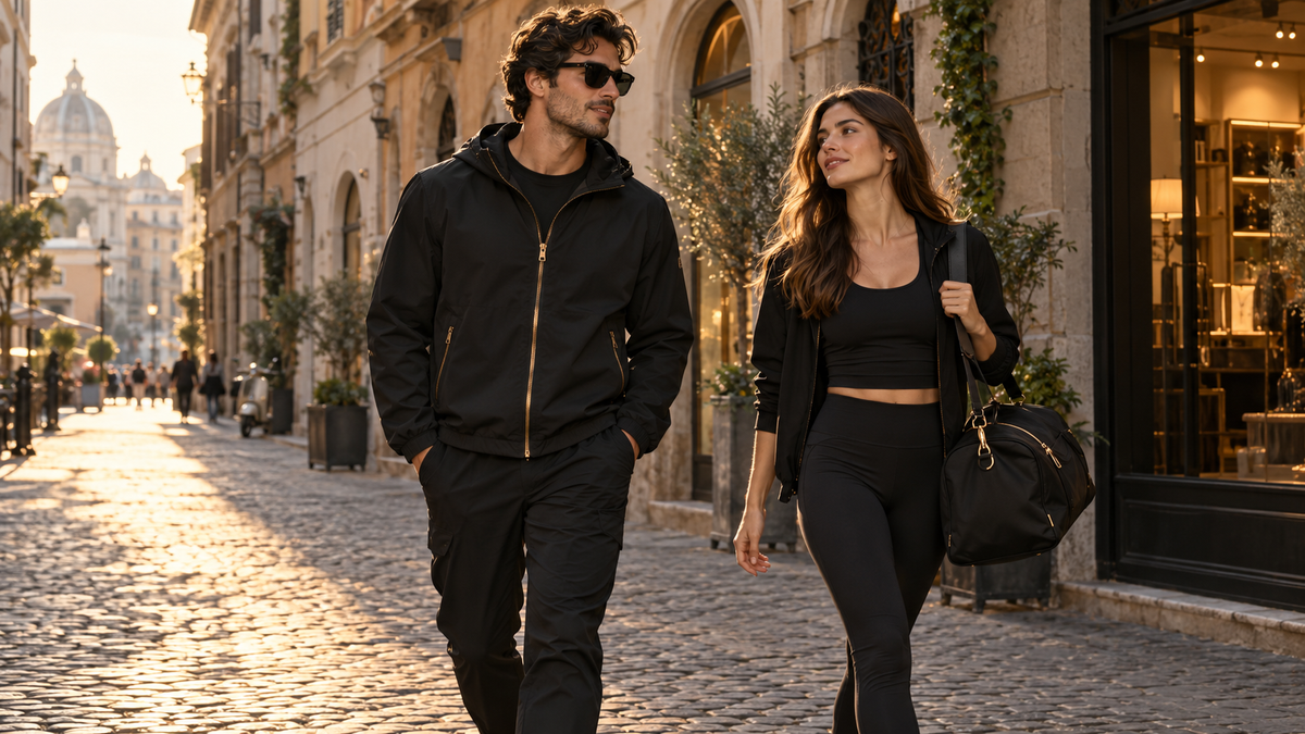 Moda urbana R3VAULT in nero e oro
